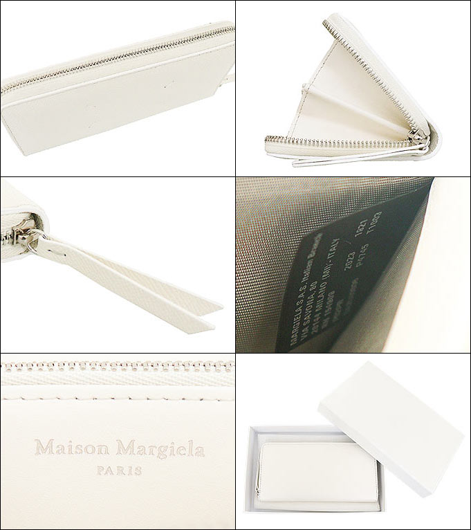 【48時間限定ポイント2％】メゾンマルジェラ Maison Margiela 財布 長財布 SA2UI0006 P4745 ホワイト 4ステッチ カーフ レザー ジップ アラウンド ウ | Maison Margiela | 02