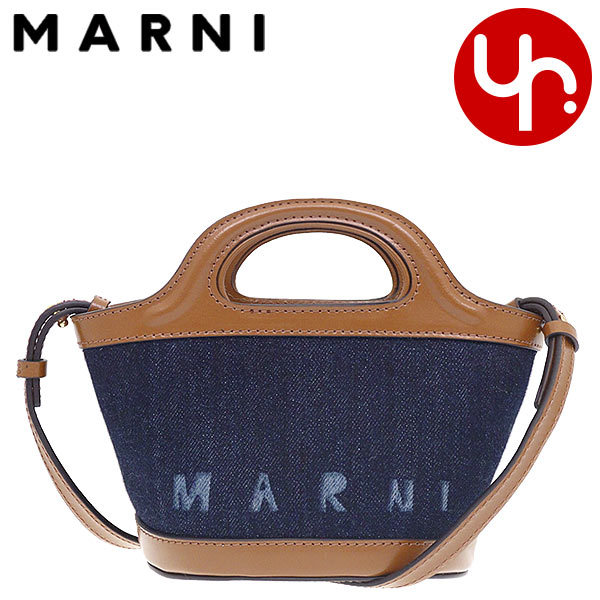 【スーパーセール】 マルニ MARNI バッグ ショルダーバッグ BMMP0096L1 P4891 ブルーブラック×モカ トロピカリア デニム