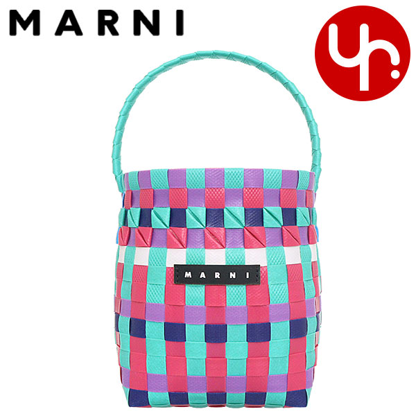 マルニ MARNI バッグ ハンドバッグ M00332 M00IW ブルー×ピンク マルニ キッズ ポッド ウーブン バケット バッグ レディース :mr ba240312 7:インポートコレクションYR