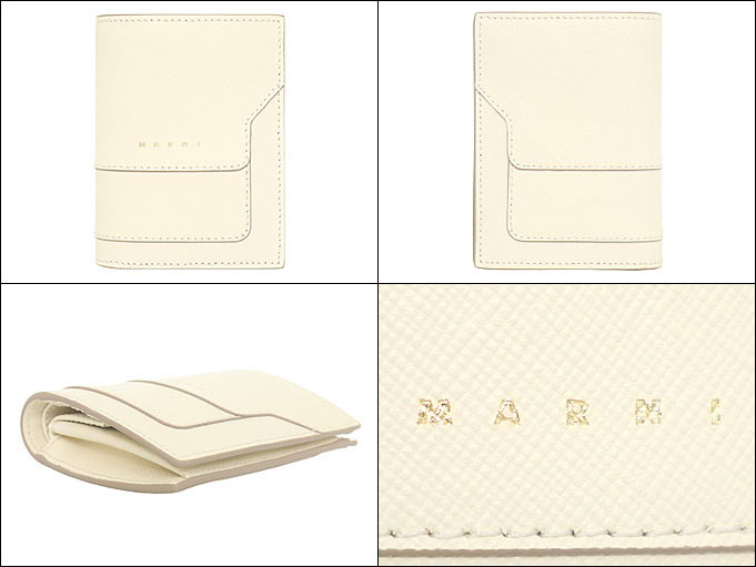【即日発送可能】MARNI TRUNK 折りたたみ財布 レディース ホワイト 即日発送可能】MARNI TRUNK 折りたたみ財布 レディース ホワイト