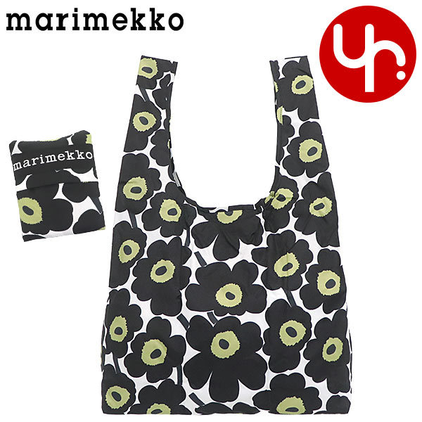 Yahoo! Yahoo!ショッピング(ヤフー ショッピング)マリメッコ Marimekko バッグ トートバッグ 48852 ホワイト×ブラックオリーブ MINI UNIKKO ミニ ウニッコ ナイロン ポケッタブル エコバッグ レディース