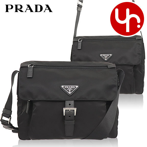 プラダ PRADA バッグ ショルダーバッグ 1BD994 V44 ネロ ヴェラ ナイロン トライアングル ロゴ シングル バックル メッセンジャー  レディース