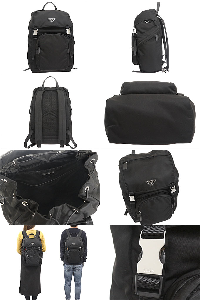 PRADA プラダ バッグ リュック 2VZ135 973 HOL ネロ テスート
