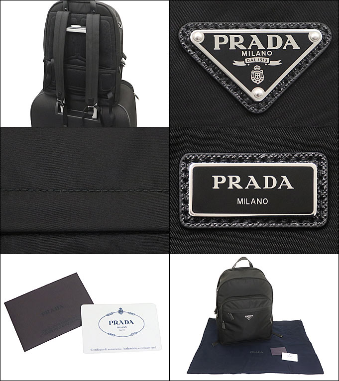 プラダ PRADA バッグ リュック 2VZ048 973 OOO ネロ テスート モンターニャ ナイロン サフィアーノ レザー バックパック メンズ レディース｜import-collection-yr｜04