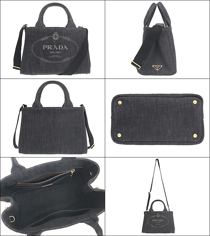 プラダ PRADA バッグ トートバッグ 1BG439 AJ6 OOO ネロ カナパ デニム