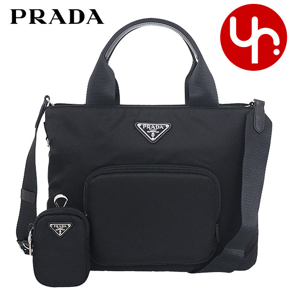 プラダ PRADA バッグ トートバッグ 1BG354 RV44 B1M ネロ ヴェラ リナイロン Re Nylon トライアングル ロゴ  トートバッグ ポーチ付き レディース