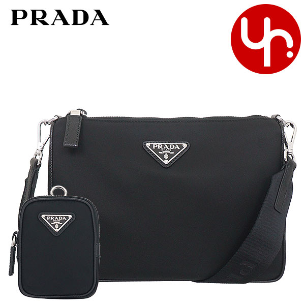 プラダ PRADA バッグ ショルダーバッグ 2VH113 2DMH XOP ネロ テスート リナイロン Re Nylon サフィアーノレザー トライアングル ポーチ付き メンズ レディース | PRADA