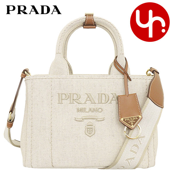 プラダ PRADA バッグ ショルダーバッグ 1BG464 2CX9 8OM ナチュラル カナパ リネンブレンド レタリング ロゴ ハンドバッグ レディース | PRADA