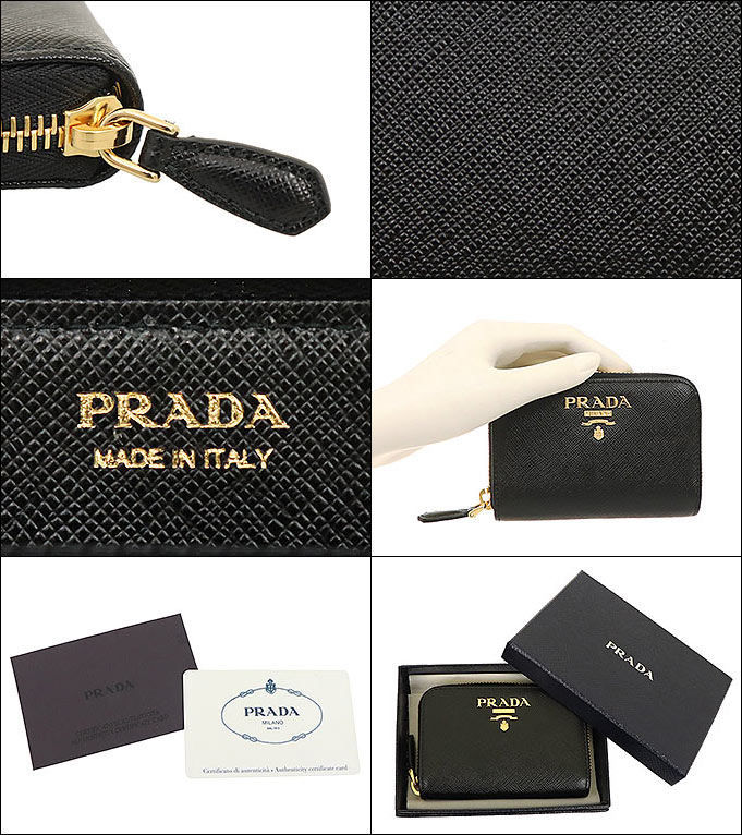 PRADA プラダ 財布 コインケース 1ML040 QWA ネロ サフィアーノ