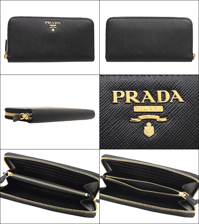 プラダ PRADA 財布 長財布 1ML506 QWA ネロ サフィアーノ レザー