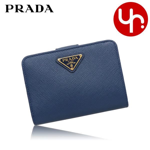 プラダ PRADA 財布 二つ折り財布 1ML018 QHH サフィアーノ レザー トライアングル ロゴ バイフォールド ウォレット レディース