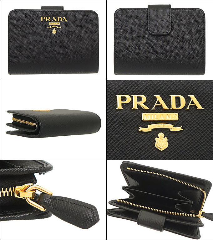 プラダ 1ML018 レザー財布 PRADA プラダ 財布 二つ折り財布 1ML018 QHH サフィアーノ