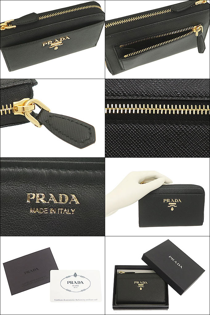 未使用級✨プラダ　キーケース　サフィアーノ　ブラック　箱　ギャランティカード PRADA プラダ サフィアーノ キーケース レザー ユニセックス