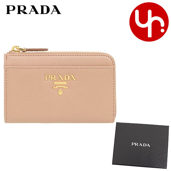 プラダ PRADA 小物 キーケース 1PP122 QWA チプリア サフィアーノ レザー メタル レタリング ロゴ キーリング カード コインケース レディース