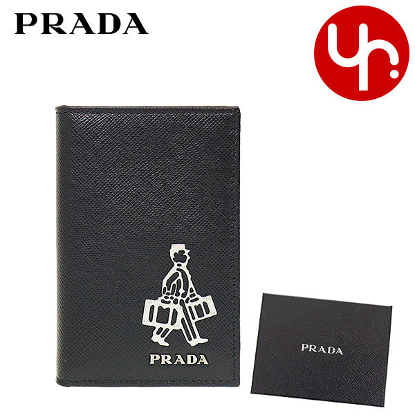 プラダ PRADA 小物 カードケース 2MC101 9Z2 ネロ サフィアーノ レザー トラベル メタル ポーター ロゴ カードホルダー メンズ