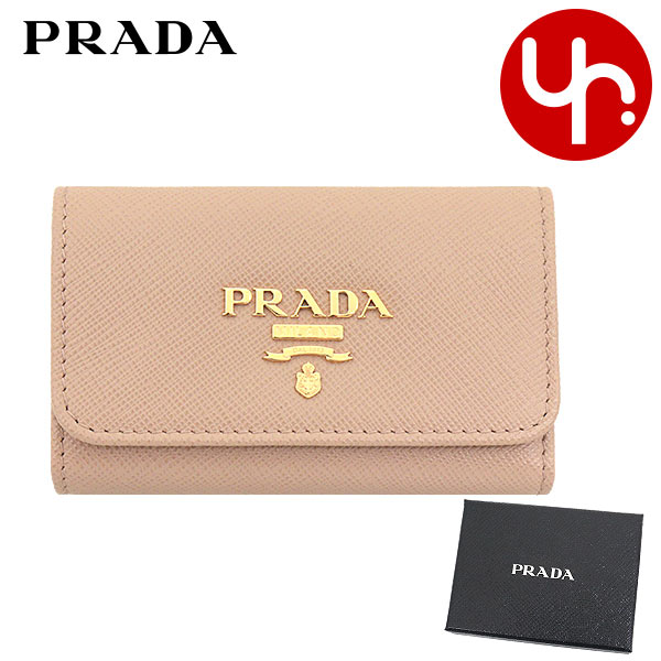 プラダ PRADA 小物 キーケース 1PG004 QWA チプリア サフィアーノ レザー メタル ロゴ 4連 キーケース レディース｜import-collection-yr