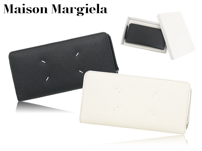 【48時間限定ポイント2％】メゾンマルジェラ Maison Margiela 財布 長財布 SA2UI0006 P4745 ホワイト 4ステッチ カーフ レザー ジップ アラウンド ウ | Maison Margiela | 03