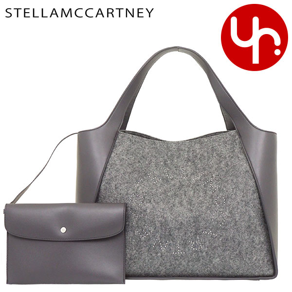 ステラマッカートニー STELLA McCARTNEY バッグ トートバッグ 502793 WP0059 グレーメランジ ロゴ フェルト アルター  フェイクレザー (ポーチ付き) レディース