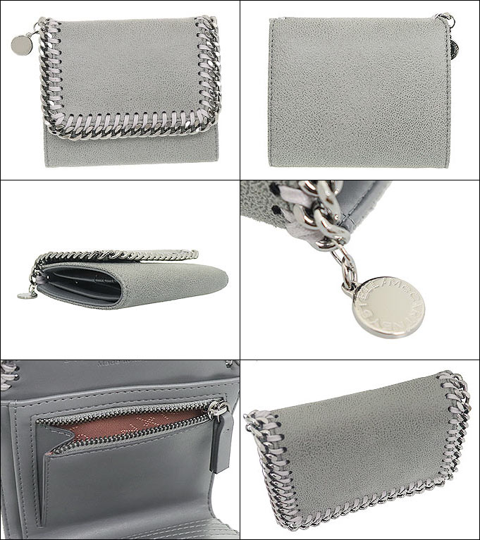 STELLA McCARTNEY グレー 三つ折り財布 正規品】STELLA McCARTNEY 三つ折り財布 グレー - 小物最 安 価格