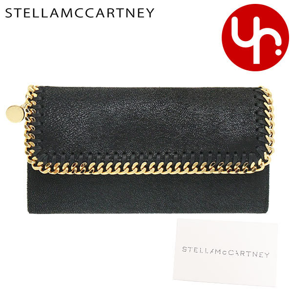 ステラマッカートニー STELLA McCARTNEY 財布 長財布 430999 W9355 ブラック ファラベラ シャギーディア エコ フェイク レザー チェーン ウォレット レディース｜import-collection-yr