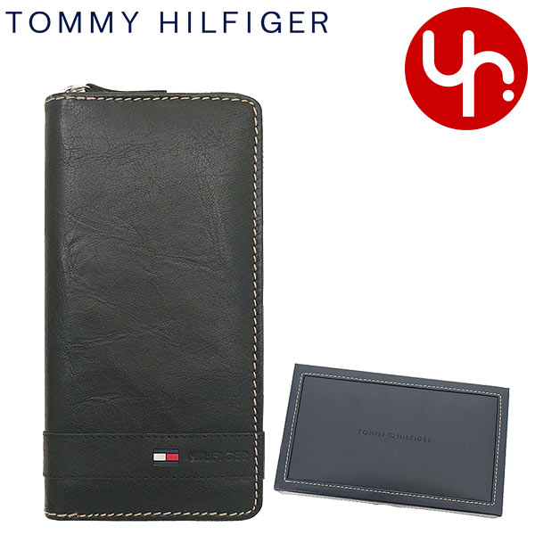 【48時間限定ポイント2％】トミー ヒルフィガー TOMMY HILFIGER 財布 長財布 31TL13X023 ブラック SUPERWAXY ジェニュイン レザー ロング ジップ アラウンド ウ｜import-collection-yr