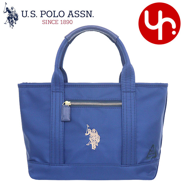 ユーエスポロアッスン U.S.POLO ASSN. バッグ トートバッグ USPA-2595 ミッドナイトブルー リサイクルナイロン ロゴ トートバッグ S レディース｜import-collection-yr