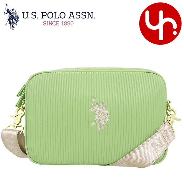 ユーエスポロアッスン U.S.POLO ASSN. バッグ ショルダーバッグ USPA2660 グリーン プリーツ ポイントゲッター ロゴ  ショルダーバッグ M レディース