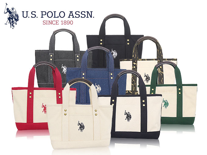 U.S. POLO ASSN.】 ユーエスポロアッスン キャンバス ロゴトート