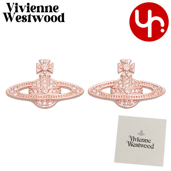 Yahoo! Yahoo!ショッピング(ヤフー ショッピング)ヴィヴィアン ウエストウッド Vivienne Westwood アクセサリー ピアス 62020033 ピンクゴールド ミニ バス レリーフ オーブ ラインストーン ピアス レディース