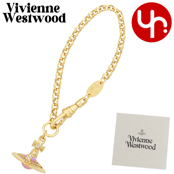 Yahoo! Yahoo!ショッピング(ヤフー ショッピング)【24時間限定ポイント10％】ヴィヴィアン ウエストウッド Vivienne Westwood アクセサリー ブレスレット 61020057 ゴールド×ピンククリスタル プチ