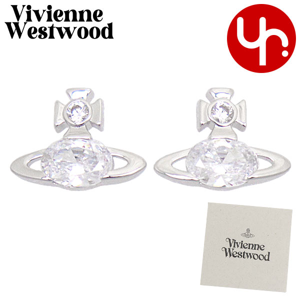 Yahoo! Yahoo!ショッピング(ヤフー ショッピング)【48時間限定ポイント10％】ヴィヴィアン ウエストウッド Vivienne Westwood アクセサリー ピアス 6201034P Pシルバー×ホワイトクリア アリー キュー