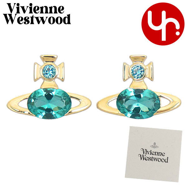 Yahoo! Yahoo!ショッピング(ヤフー ショッピング)【48時間限定ポイント10％】ヴィヴィアン ウエストウッド Vivienne Westwood アクセサリー ピアス 6201034P ゴールド×ターコイズ アリー キュービッ