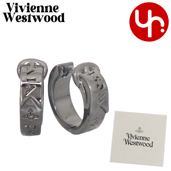 Yahoo! Yahoo!ショッピング(ヤフー ショッピング)【48時間限定ポイント10％】ヴィヴィアン ウエストウッド Vivienne Westwood アクセサリー ピアス 62030032 ガンメタル ボビー フープ ピアス レディ