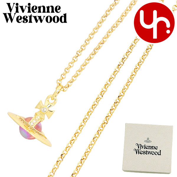 Yahoo! Yahoo!ショッピング(ヤフー ショッピング)ヴィヴィアン ウエストウッド Vivienne Westwood アクセサリー ネックレス 63020097 ゴールド×ピンククリスタル タイニー オーブ ネックレス レディース