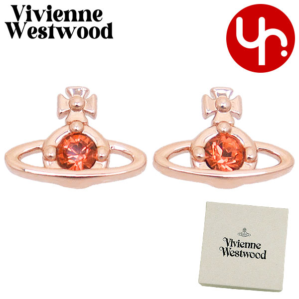 Yahoo! Yahoo!ショッピング(ヤフー ショッピング)ヴィヴィアン ウエストウッド Vivienne Westwood アクセサリー ピアス 62010037 ピンクゴールド×パパラチア ラインストーン ピアス レディース メンズ