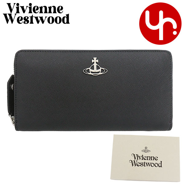 ヴィヴィアン ウエストウッド Vivienne Westwood 財布 長財布 51050022 L001N サフィアーノ レザー ロング ジップ アラウンド ウォレット レディース｜import-collection-yr｜02