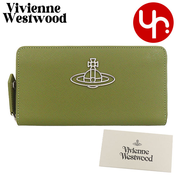 【72時間限定ポイント5％】ヴィヴィアン ウエストウッド Vivienne Westwood 財布 長財布 51050003 L001N グリーン サフィアーノ レザー シン ライン オーブ ウォ :vw ko240104 4:インポートコレクションYR