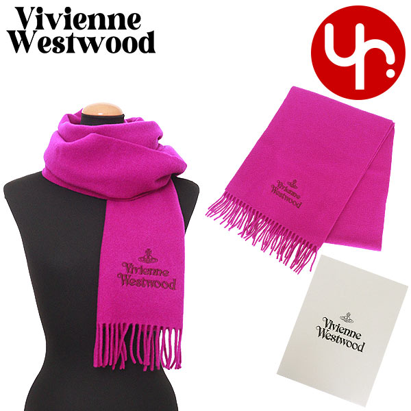 ヴィヴィアンウエストウッドストール　　カシミヤ×シルクピンク5 Vivienne Westwood (ヴィヴィアン・ウエストウッド) ウール100