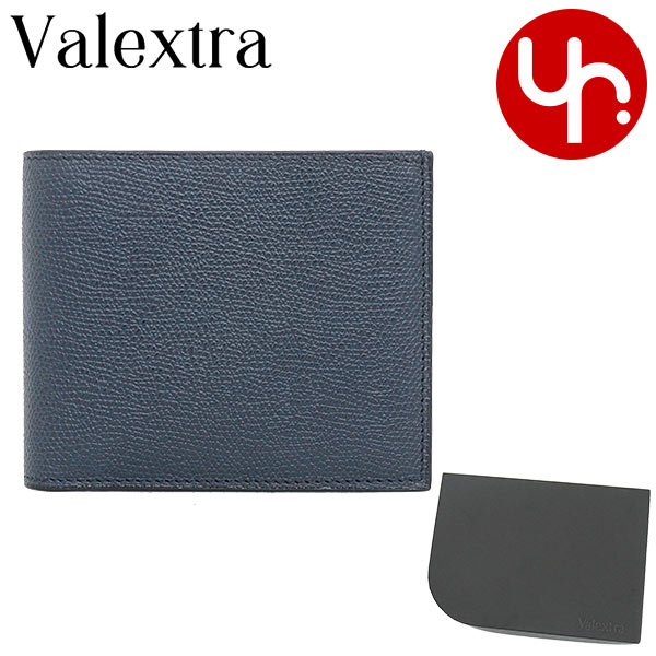 ヴァレクストラ Valextra 財布 二つ折り財布 V8L23 028 カーフ レザー 4 カード...