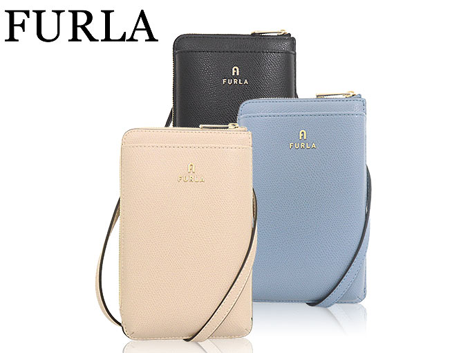 フルラ FURLA バッグ ショルダーバッグ WE00582 ARE000 オニキス×ネロ フルラ カメリア グレイン レザー バーティカル  クロスボディー レディース