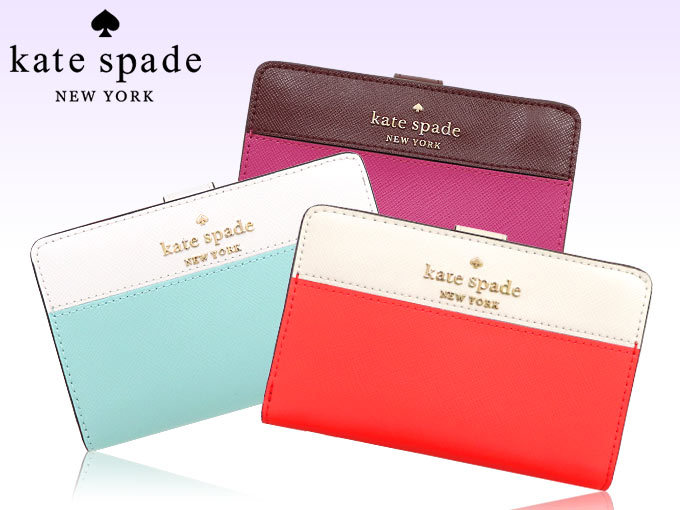 ケイトスペード kate spade 財布 二つ折り財布 WLR00124 プールサイド 