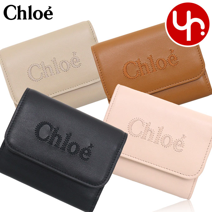 【在庫得価】Chloe クロエ スモールトリフォールド 財布 刺繍 小物