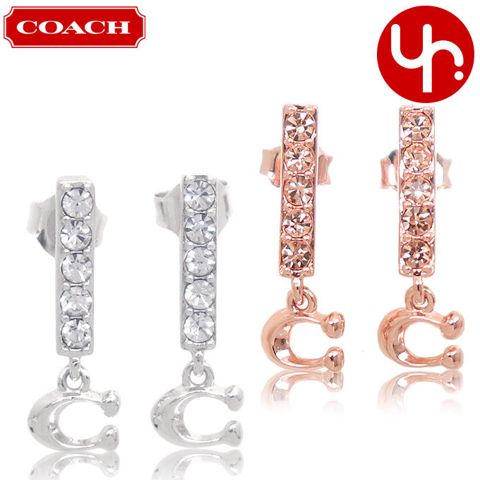 Yahoo! Yahoo!ショッピング(ヤフー ショッピング)コーチ COACH アクセサリー ピアス F91446 91446 シグネチャー パヴェ バー ピアス アウトレット レディース