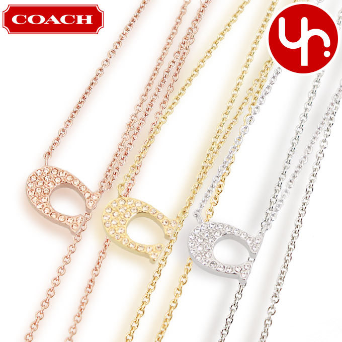 Yahoo! Yahoo!ショッピング(ヤフー ショッピング)コーチ COACH アクセサリー ネックレス F91433 91433 パヴェ シグネチャー C ネックレス アウトレット レディース