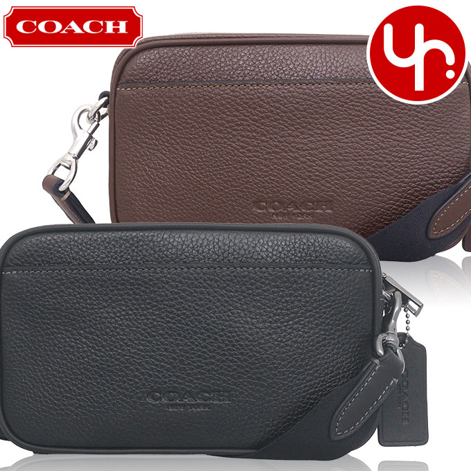 コーチ メッセンジャーバッグ パフォイテッド 斜め掛け レザー ブラック COACH コーチ ショルダーバッグ メンズ メッセンジャーバッグ