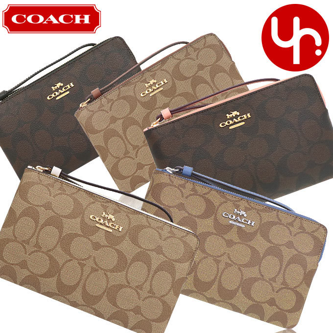 Yahoo! Yahoo!ショッピング(ヤフー ショッピング)コーチ COACH 小物 ポーチ F06648 6648 シグネチャー PVC レザー ラージ コーナー ジップ リストレット アウトレット レディース