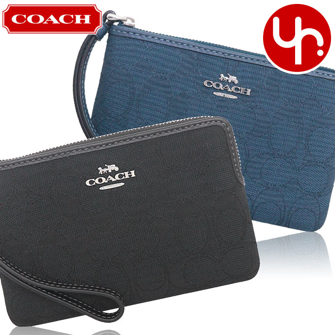 Yahoo! Yahoo!ショッピング(ヤフー ショッピング)【24時間限定ポイント2％】コーチ COACH 小物 ポーチ FCW862 CW862 シグネチャー ジャカード コットン リサイクル ポリエス  アウトレット レディース