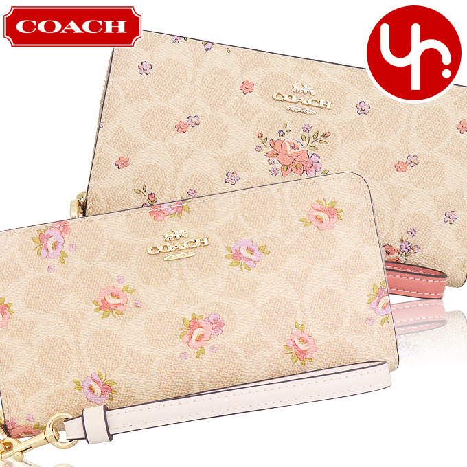 COACH フラワープリント 長財布 コーチ アウトレット品 COACH コーチ 財布 長財布 FC0033 C0033 チョークマルチ