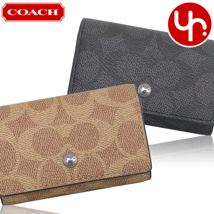 COACH コーチ 小物 キーケース FCAR00 CAR00 シグネチャー コーテッド  