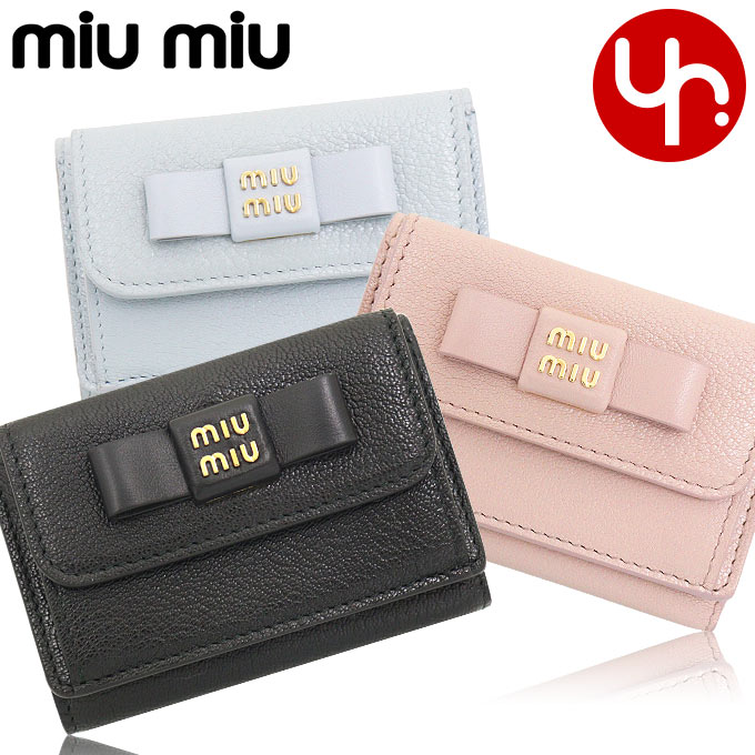 ミュウミュウ miumiu 財布 三つ折り財布 5MH021 2CKV マドラス